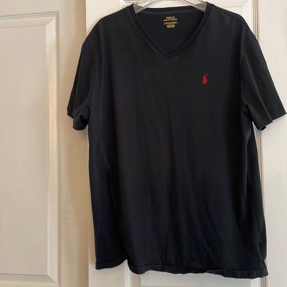 Polo Ralph Lauren Men's V-neck T-shirt Black Size XL - Picture 4 of 6